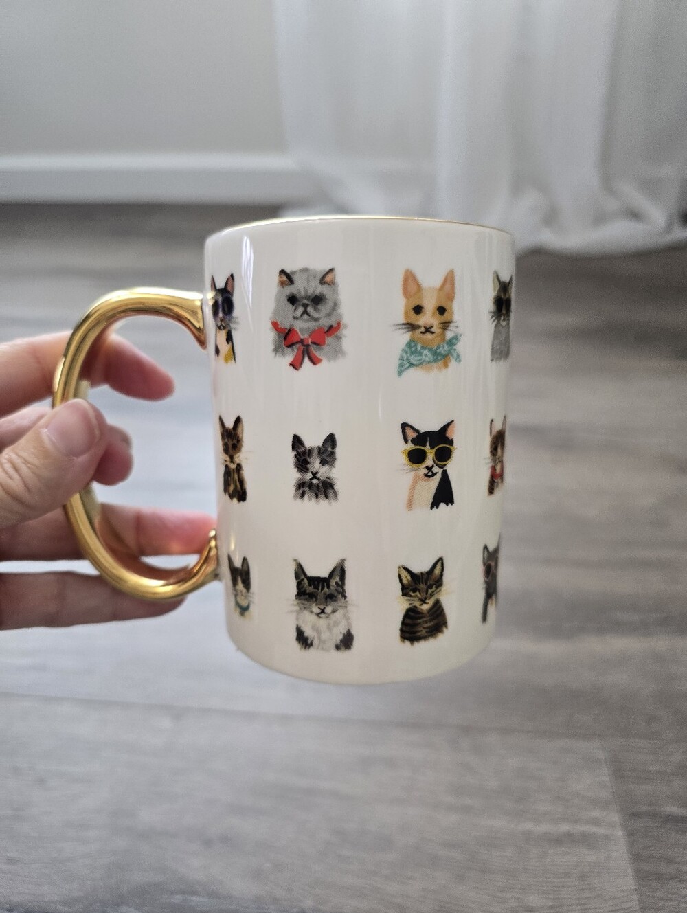 Rifle Paper Co. Cool Cats Porcelain Mug Collectible Whimsy Cottagecore
